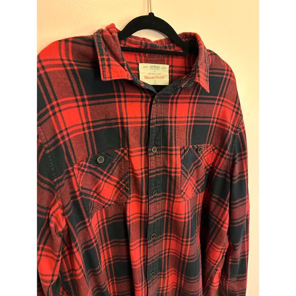 Urban Pipeline Buffalo Plaid Red Flannel Long Sleeve Shirt Men's XL - Picture 4 of 9